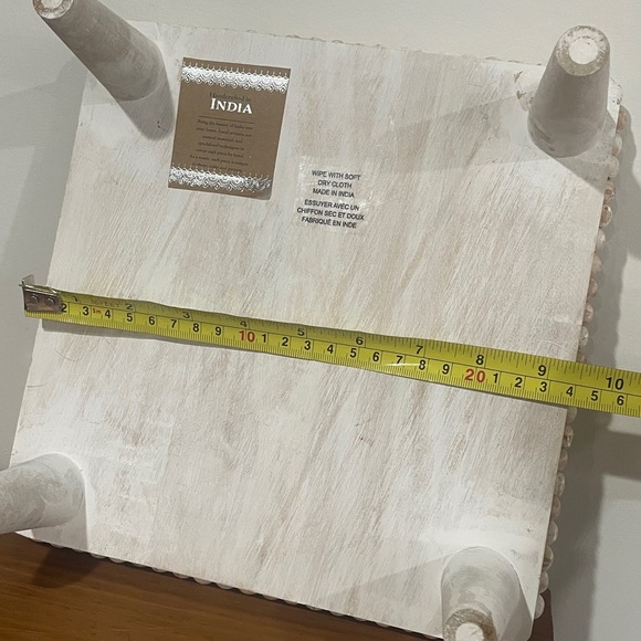 BOHEMIAN White Wooden Decorative Stand - Picture 7 of 9